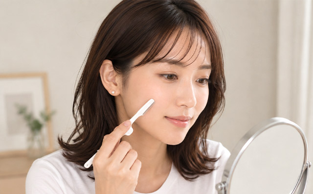 シェービングの状態を確認する
